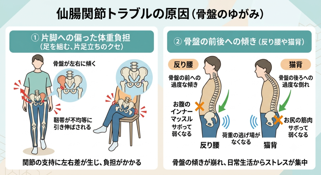 仙腸関節からの腰痛の要因